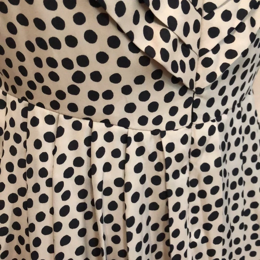 BCBGENERATION Black &‎ Cream Polka Dot Polyester Mini Dress Size 6 Feminine